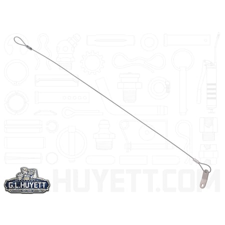 Itw Shakeproof Loop with Tab Lanyard, 12 in, 1/16 in Pin Dia., Steel, Nylon Coated TS1-062-12N-T/B